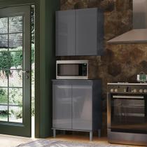 Balcão para Micro Ondas Alice Cinza