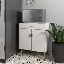 Balcão para Micro Ondas Cozinha com Portas e Gaveta Pés Palito Balcão para Micro Ondas Cozinha com Portas e Gaveta Pés Palito
