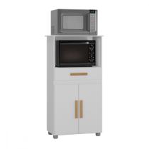 Balcão para Microondas e Forno Havana New 2 Portas 1 Gaveta Branco Atualle
