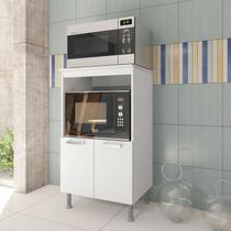 Balcão para Microondas e Forno Multiuso Cozinha 65cm Branco - STX Móveis