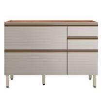 Balcão para Pia 1 Porta Basculante 4 Gavetas MDF Nude Prime 120cm Proença