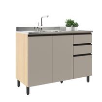 Balcao para Pia 120 cm 100% MDF Naturale/Nude - Andria Móveis Sul
