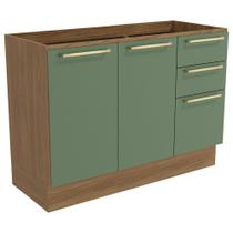 Balcão para Pia 120cm Botanic M624 com 2 Portas e 3 Gavetas Kappesberg Balcão para Pia 120cm Botanic M624 com 2 Portas e 3 Gavetas Kappesberg