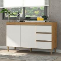 Balcão Para Pia 120cm Cozinha Modulada Paris Menu Móveis Freijó/branco