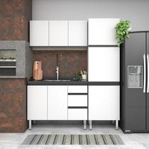 Balcão para Pia 120cm em Aço 2 Portas 3 Gavetas Gaia Balcão para Pia 120cm em Aço 2 Portas 3 Gavetas Gaia