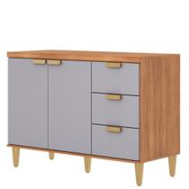Balcão para Pia 2 Portas 3 Gavetas 120cm Sem Pia em MDF Elena MGM Móveis Balcão para Pia 2 Portas 3 Gavetas 120cm Sem Pia em MDF Elena MGM Móveis