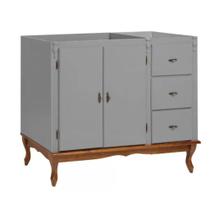 Balcão para Pia 2 Portas + 3 Gavetas Pés Luiz XV- Tommy Design