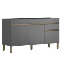 Balcao Para Pia 3 Portas 1 Gaveta 150 Cm Line Ktp Gris Balcao Para Pia 3 Portas 1 Gaveta 150 Cm Line Ktp Gris