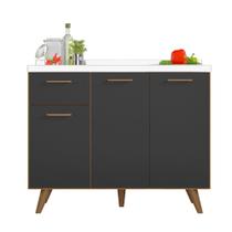 Balcão Para Pia 3 Portas 1 Gaveta (Sem Tampo) 105cm Olinda - SSX Multicoisas