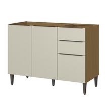 Balção para Pia 3 Portas 120cm Julia Atacama / Areia - Aramóveis