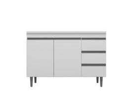 Balcão para pia de 1 metro Andréia Branco Sem Tampo