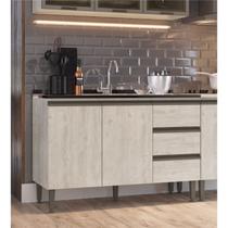 Balcão para Pia de Cozinha 3 Gavetas 2 Portas Greta