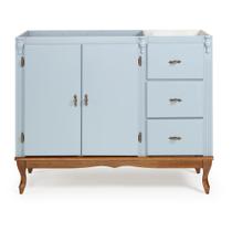 Balcão para Pia de Cozinha Copenhagen 120 cm de Madeira com 2 Portas e 3 Gavetas - 1042
