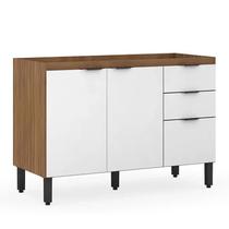 Balcão para Pia Firenze 120 cm Avena Amendola/Branco Demóbile
