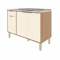 Balcão para Pia Raíssa - 3 Portas 1 Gaveta MDP UV - Móveis Sul