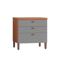 Balcão Pequeno Cozinha Positano New 100 MDF 3 Gavetas