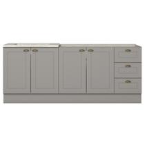 Balcao Pia 120 cm Balcao Cooktop 80 cm Americana Cinza Calcare Henn Balcao Pia 120 cm Balcao Cooktop 80 cm Americana Cinza Calcare Henn