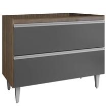 Balcao Pia 1m Cozinha Sem Tampo Maderatto Cor Freijó Grafite Balcao Pia 1m Cozinha Sem Tampo Maderatto Cor Freijó Grafite