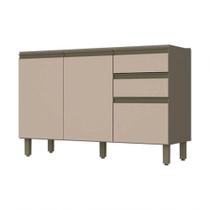 Balcão Pia 3 Portas 120Cm Henn Duna cristal Balcão Pia 3 Portas 120Cm Henn Duna cristal