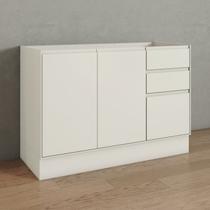 Balcão Pia 3 Portas 2 Gavetas 120cm 100% MDF Fineze Bege/Areia HP Balcão Pia 3 Portas 2 Gavetas 120cm 100% MDF Fineze Bege/Areia HP