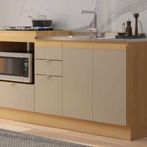 Balcao Pia com Balcao para Cooktop Ayla Yescasa Laranja/Tauari Ambar/Avela Balcao Pia com Balcao para Cooktop Ayla Yescasa Laranja/Tauari Ambar/Avela