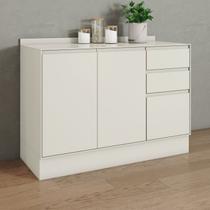 Balcão Pia com Tampo 120cm 3 Portas 2 Gavetas 100% Mdf Fineze Balcão Pia com Tampo 120cm 3 Portas 2 Gavetas 100% Mdf Fineze