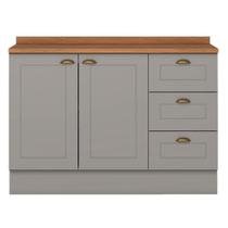 Balcao Pia Com Tampo 120cm C353 Americana Cinza Nature Henn Cinza Nature Balcao Pia Com Tampo 120cm C353 Americana Cinza Nature Henn Cinza Nature