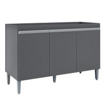 Balcão Pia Manu 120cm 3 Portas sem Tampo - AJL Móveis