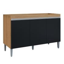 Balcão Pia Manu 120cm 3 Portas sem Tampo - AJL Móveis