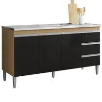 Balcao Pia Sem Tampo 3 PT 3 G 145 cm Andreia REAJL Moveis