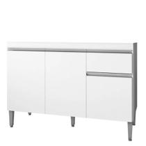 Balcão Pia Tatiane 118cm 3 Portas sem Tampo - AJL Móveis