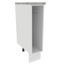 Balcão Porta-pano 20 X 60 Cm Para Cozinhas Madesa Lux, Glamy, Agata (com Tampo) - Branco Branco Balcão Porta-pano 20 X 60 Cm Para Cozinhas Madesa Lux, Glamy, Agata (com Tampo) - Branco Branco