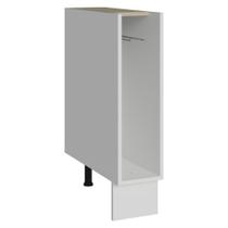 Balcão Porta-Pano Madesa para Cozinhas Lux, Glamy e Stella 20 x 60 cm (Sem Tampo) - Branco