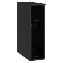 Balcão Porta-Tempeiros 20 cm Suspenso Preto Nice Madesa Balcão Porta-Tempeiros 20 cm Suspenso Preto Nice Madesa