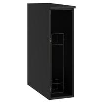 Balcão Porta-tempeiros 20Cm Suspenso Preto Nice Madesa Preto Balcão Porta-tempeiros 20Cm Suspenso Preto Nice Madesa Preto