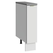 Balcão Porta-Temperos 20cm 1 Porta (Com Tampo) Branco Veludo Lux Madesa