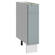 Balcão Porta-Temperos 20cm 1 Porta (Sem Tampo) Branco/Cinza Lux Madesa