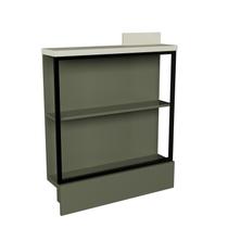Balcão Prateleira 80cm Cozinha Sevilha Verde/Hill/Cinza Argila