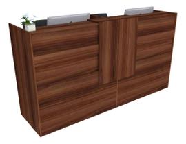 Balcão Recepção Caixa 201cm Álamo - Linha Premium - Modelo 1.1