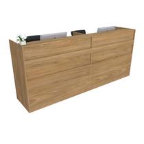 Balcão Recepção Caixa 240cm Freijó Syncro - Premium -Mod 1.3