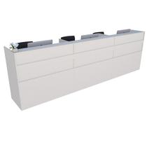 Balcão Recepção Caixa 315cm Branco - Linha Premium - Mod 1.3