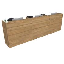 Balcão Recepção Caixa 336cm Freijó Syncro - Premium -Mod 1.3 Balcão Recepção Caixa 336cm Freijó Syncro - Premium -Mod 1.3