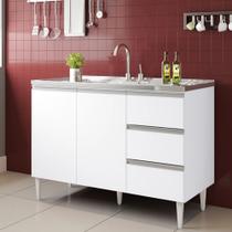 BALCÃO RECIFE 1,20 MT - 3 GAVETAS 2 PORTAS Branco