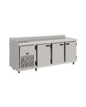 Balcão Refrigerado De Inox 2,00mts 3 Portas Com Pia Esquerdo Kofisa