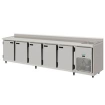 Balcão Refrigerado De Inox 3,00mts 5 Portas Com Pia Direito 155KBSP300DP Kofisa