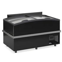 Balcao Refrigerado Expositor Ilha Dupla Açao Led Gism-150 Preto Bivolt - Gelopar