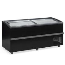 Balcao Refrigerado Expositor Ilha Dupla Açao Led Gism-190 Preto Bivolt - Gelopar