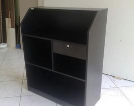 Balcão Reto Preto Para Recepção Atendimento Salão Caixa Balcão Reto Preto Para Recepção Atendimento Salão Caixa