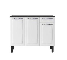 Balcão Rose Com 3 Portas 1 Gaveta Rose Branco - Itatiaia Balcão Rose Com 3 Portas 1 Gaveta Rose Branco - Itatiaia