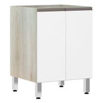 Balcão Sem Tampo 60cm Luci Legno Crem e Branco Balcão Sem Tampo 60cm Luci Legno Crem e Branco